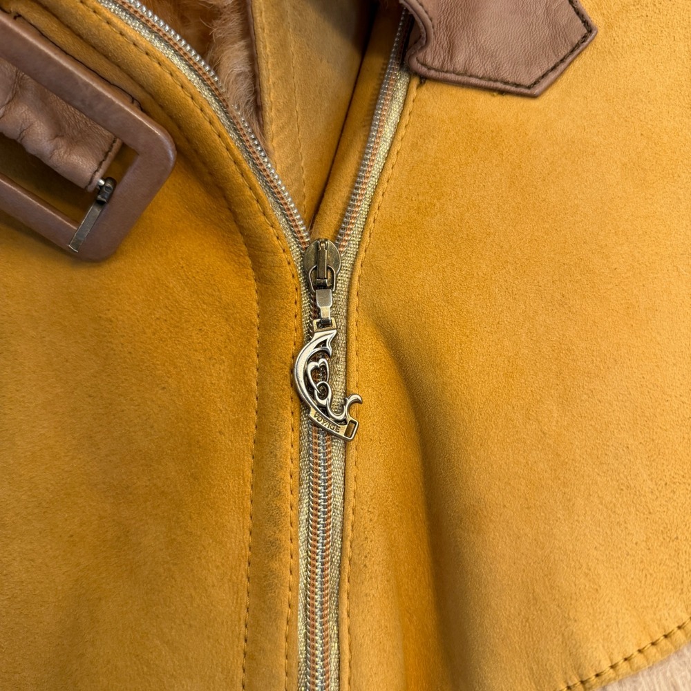 Voyage Invest in the Original Fox Fur Sheepskin Jacket Womens Medium Custom Rare - Picture 3 of 11